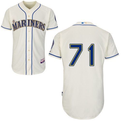#71 Mayckol Guaipe Cream MLB Jersey-Seattle Mariners Stitched Cool Base Baseball Jersey