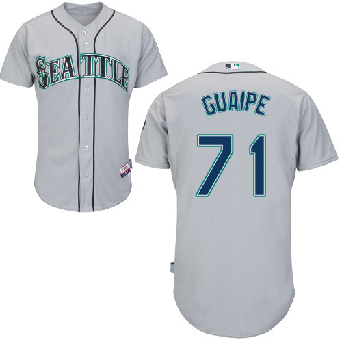 #71 Mayckol Guaipe Gray MLB Jersey-Seattle Mariners Stitched Cool Base Baseball Jersey