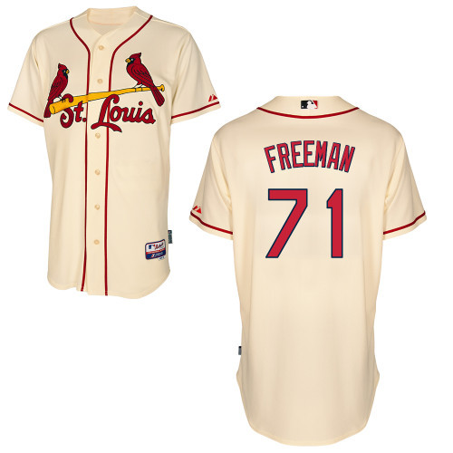 #71 Sam Freeman Cream MLB Jersey-St. Louis Cardinals Stitched Cool Base Baseball Jersey