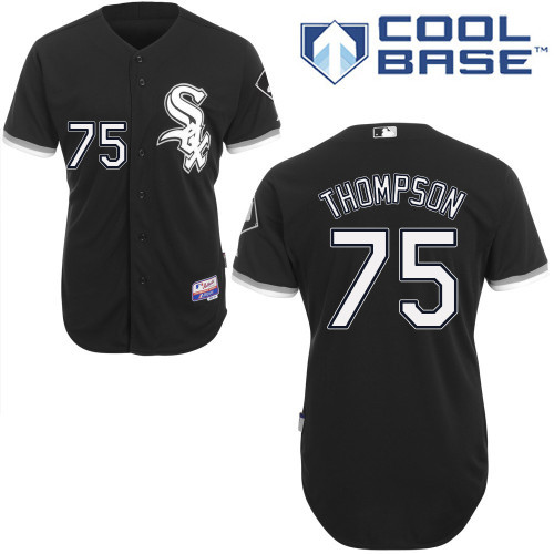 #75 Trayce Thompson Black MLB Jersey-Chicago White Sox Stitched Cool Base Baseball Jersey