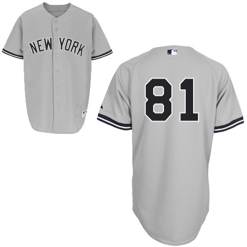#81 Ramon Flores Gray MLB Jersey-New York Yankees Stitched Player Baseball Jersey