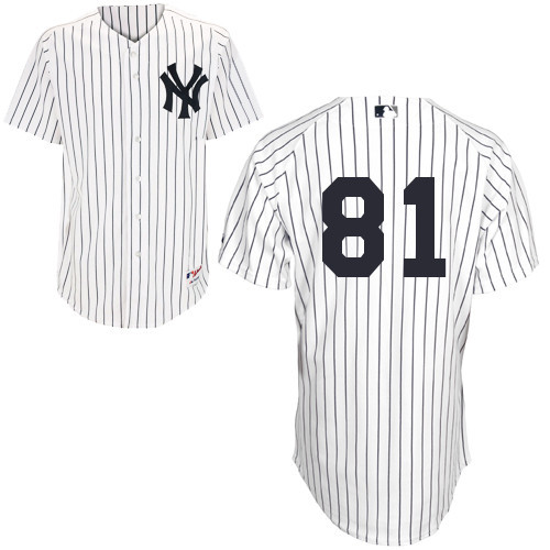 #81 Ramon Flores White Pinstripe MLB Jersey-New York Yankees Stitched Player Baseball Jersey