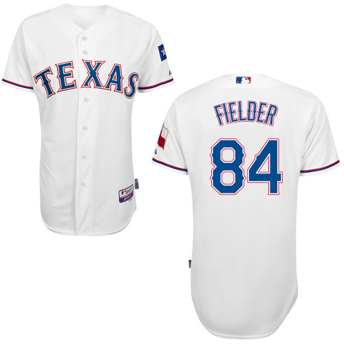 #84 Prince Fielder White MLB Jersey-Texas Rangers Stitched Cool Base Baseball Jersey