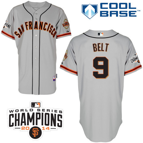 #9 Brandon Belt Gray MLB Jersey-San Francisco Giants Stitched Cool Base Baseball Jersey