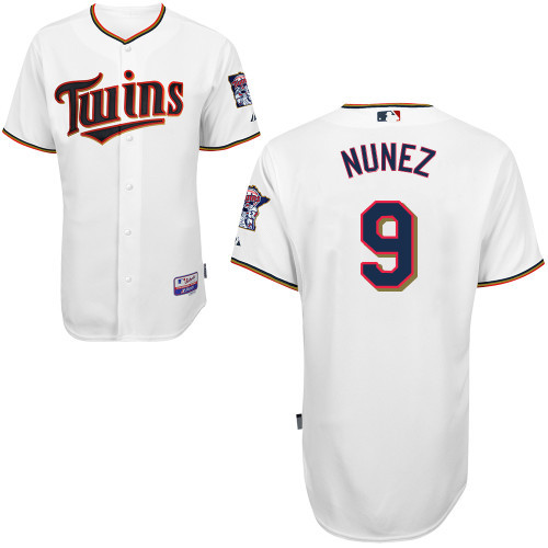 #9 Eduardo Nunez White MLB Jersey-Minnesota Twins Stitched Cool Base Baseball Jersey