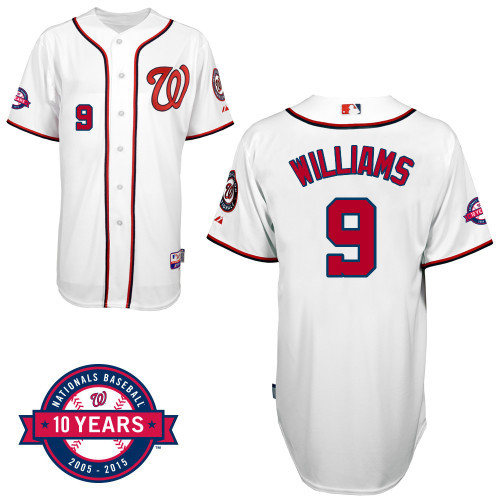 #9 Matt Willams White MLB Jersey-Washington Nationals Stitched Cool Base Baseball Jersey