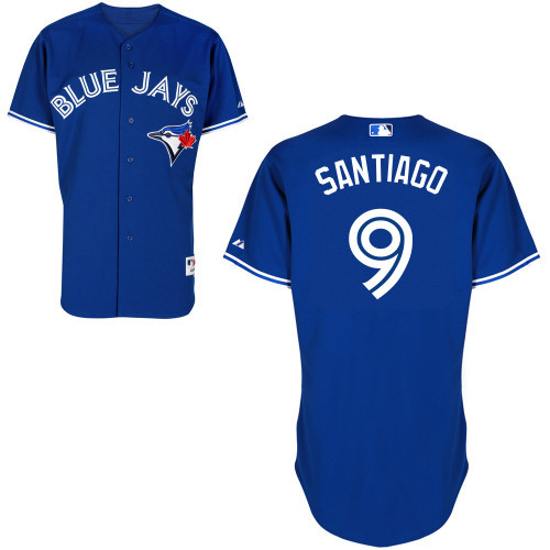 #9 Ramon Santiago Blue MLB Jersey-Toronto Blue Jays Stitched Cool Base Baseball Jersey