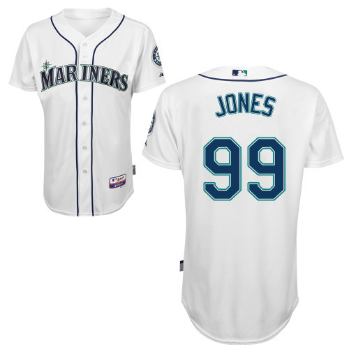 #99 James Jones White MLB Jersey-Seattle Mariners Stitched Cool Base Baseball Jersey