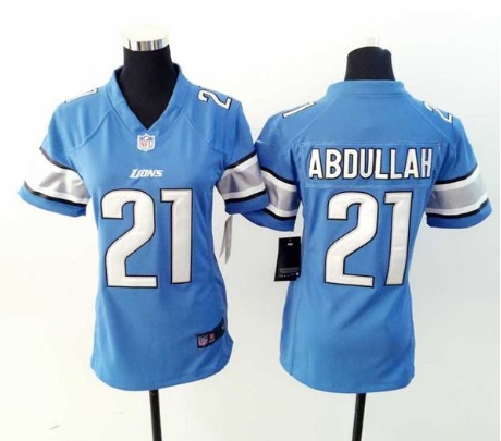 Womens Nike Detroit Lions #21 Ameer Abdullah Light Blue Game Jerseys