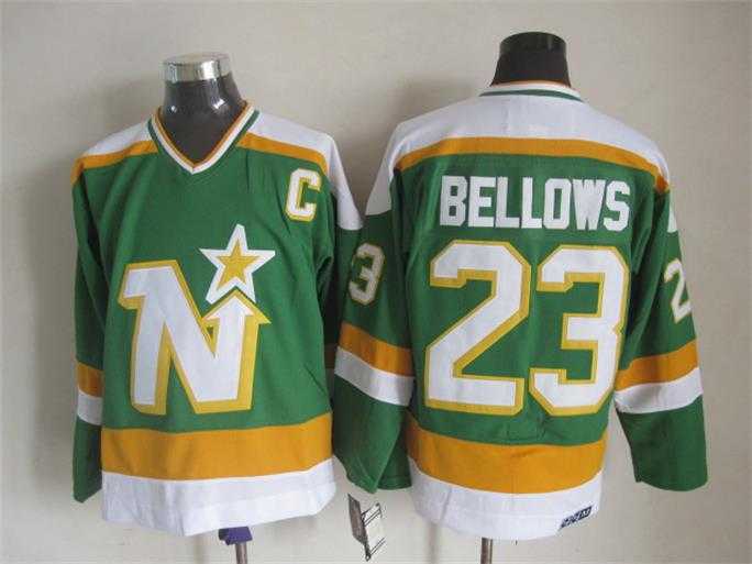 Dallas Stars #23 Bellows Green-White CCM Throwback Jerseys