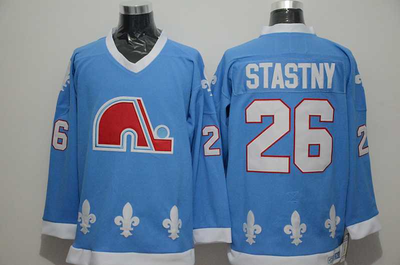Quebec Nordiques #26 Stastny Light Blue CCM Throwback Jerseys