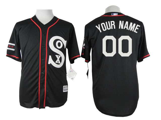 Customized Chicago White Sox MLB Jersey-Men's Stitched 2015 Black Cool Base Baseball Jersey