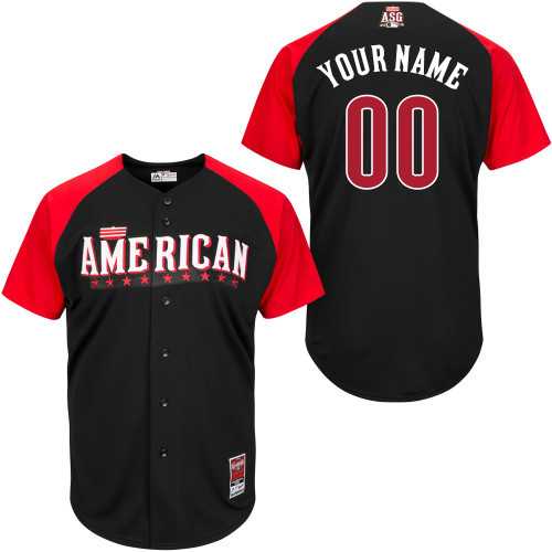 Customized MLB American League 2015 All-Star Stitched Black Jerseys