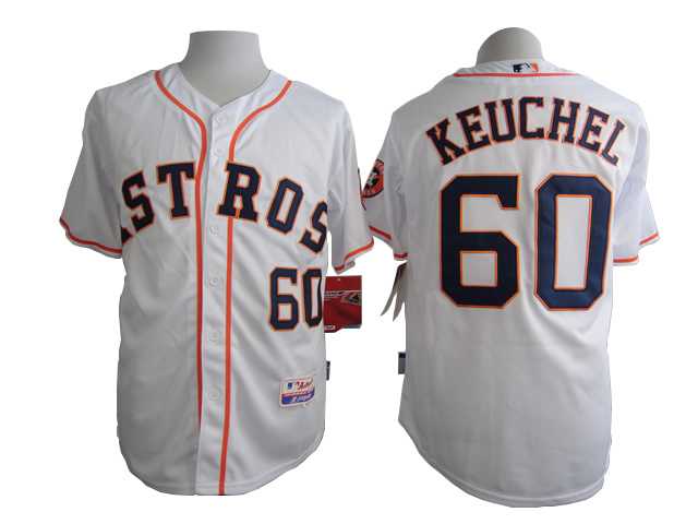Houston Astros #60 Dallas Keuchel White Cool Base Jerseys