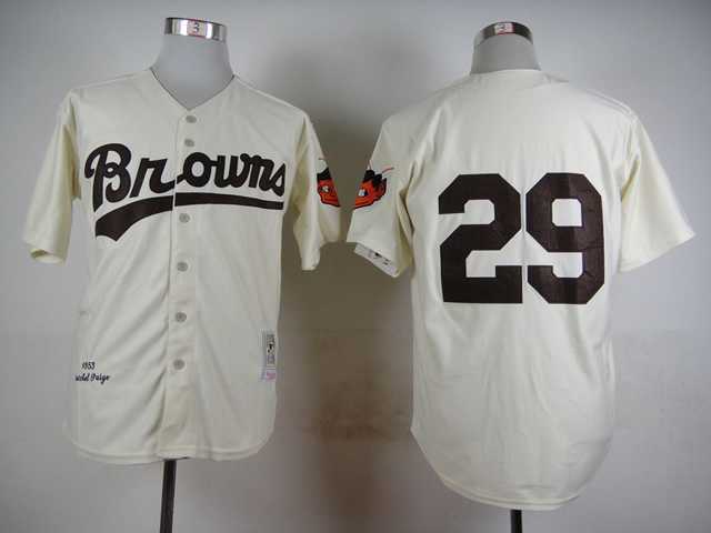 St. Louis Browns #29 Paige Cream 1953 Throwback Jerseys