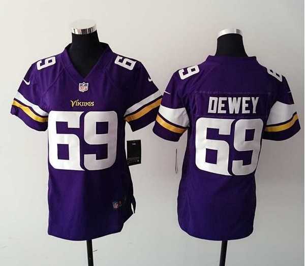 Womens Nike Minnesota Vikings #69 Dewey Purple Game Jerseys