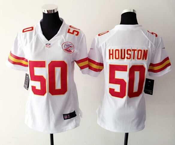 Womens Nike Kansas City Chiefs #50 Justin Houston White Game Jerseys