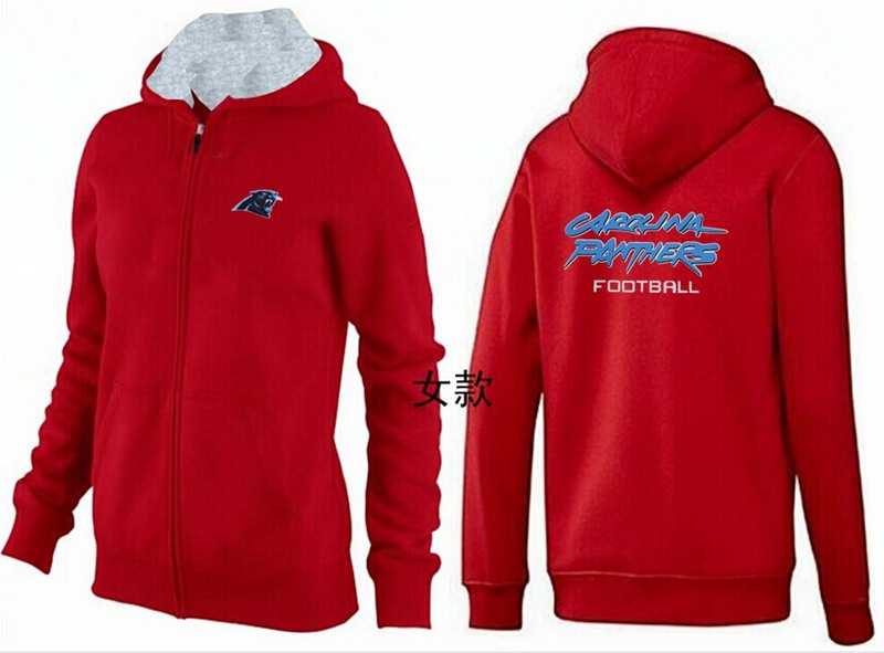 Womens Carolina Panthers Team Logo 2015 Full Zip Hoodie-58