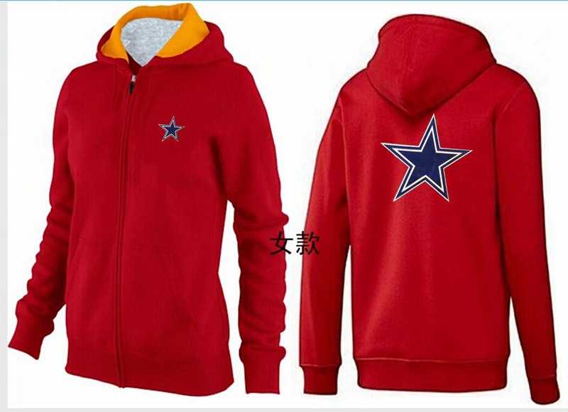 Womens Dallas Cowboys Team Logo 2015 Full Zip Hoodie-72