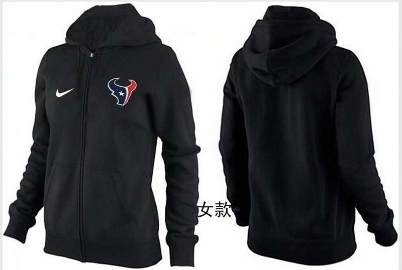 Womens Houston Texans Team Logo 2015 Full Zip Hoodie-62