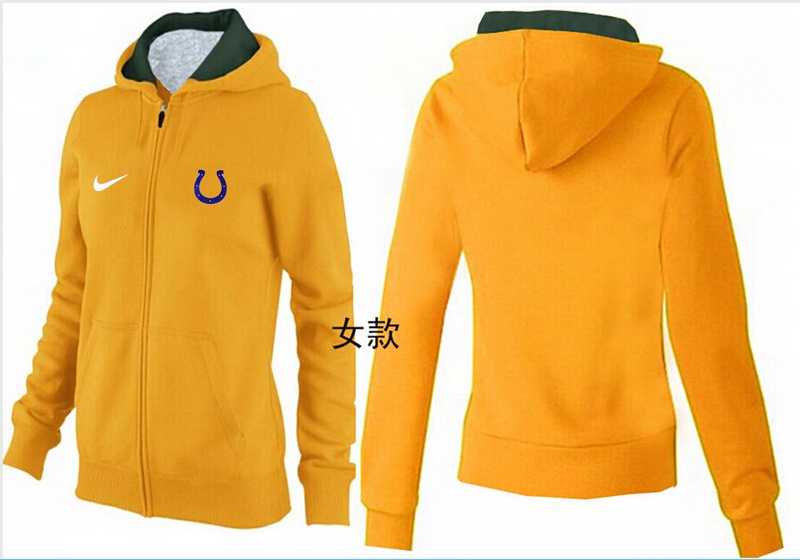 Womens Indianapolis Colts Team Logo 2015 Full Zip Hoodie-66