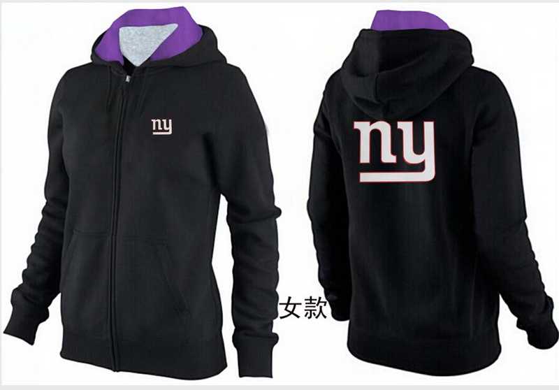 Womens New York Giants Team Logo 2015 Full Zip Hoodie-70