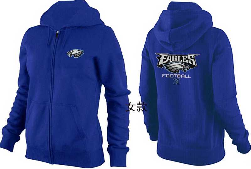 Womens Philadelphia Eagles Team Logo 2015 Full Zip Hoodie-58