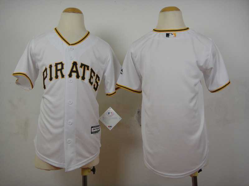 Youth Pittsburgh Pirates Blank 2015 White Cool Base Jerseys