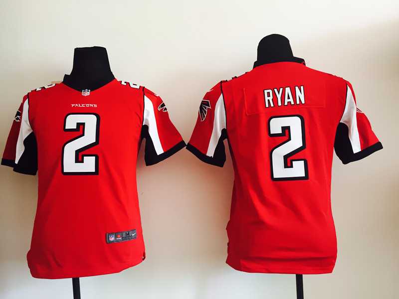 Youth Nike Atlanta Falcons #2 Matt Ryan Red Team Color Game Jerseys
