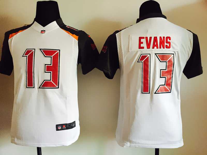 Youth Nike Tampa Bay Buccaneers #13 Evans White Team Color Game Jerseys