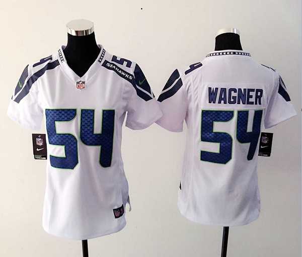 Womens Nike Seattle Seahawks #54 Bobby Wagner White Game Jerseys