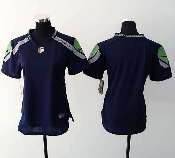 Womens Nike Seattle Seahawks Blank Navy Blue Game Jerseys