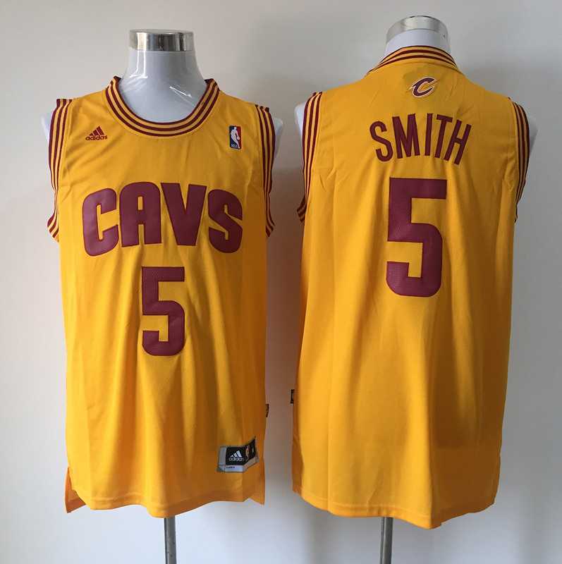 Cleveland Cavaliers #5 J.R. Smith Yellow Revolution 30 Swingman Jerseys
