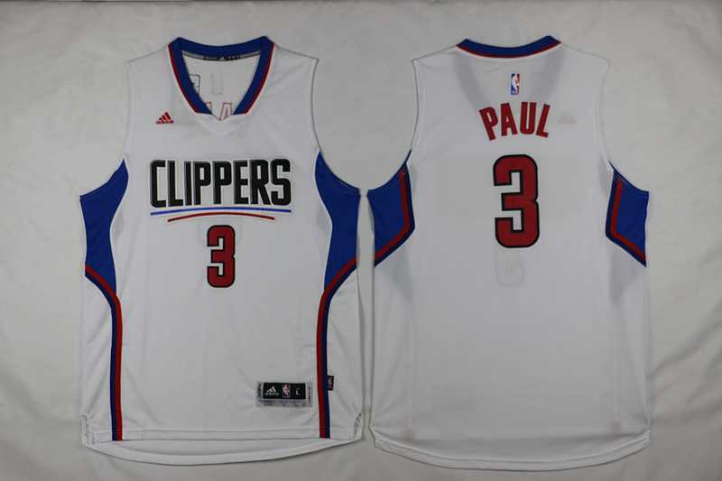 Los Angeles Clippers #3 Chris Paul White Revolution 30 Stitched Jerseys