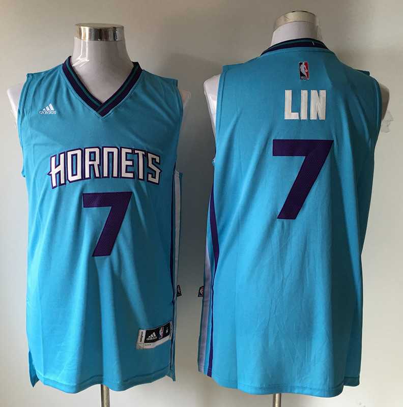 New Orleans Hornets #7 Jeremy Lin Teal Stitched Jerseys