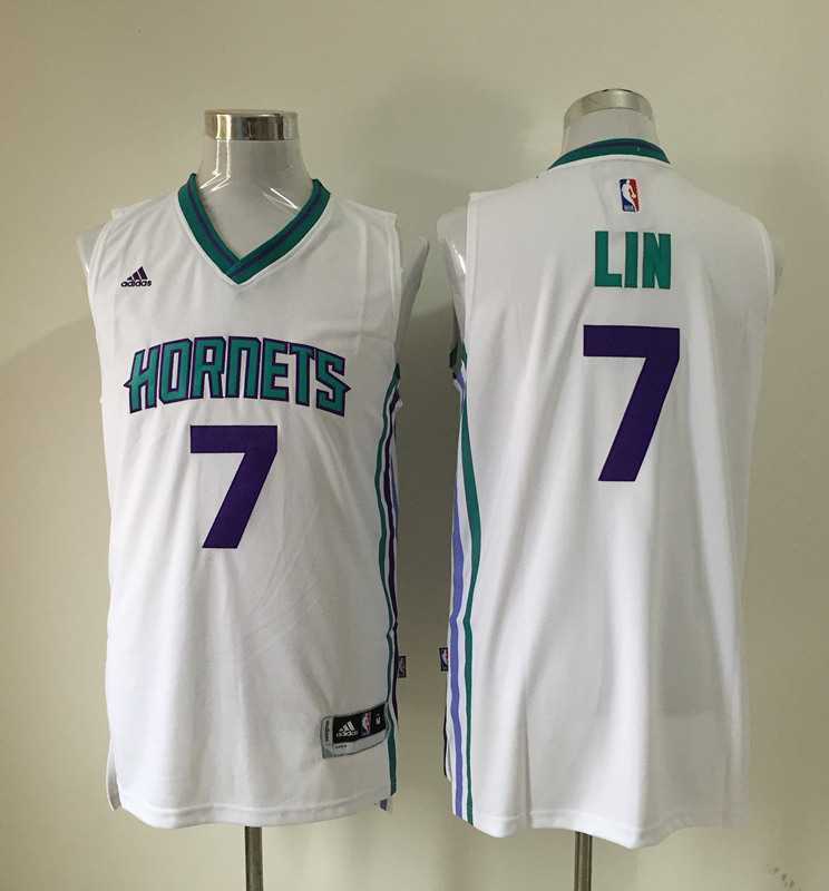 New Orleans Hornets #7 Jeremy Lin White Stitched Jerseys