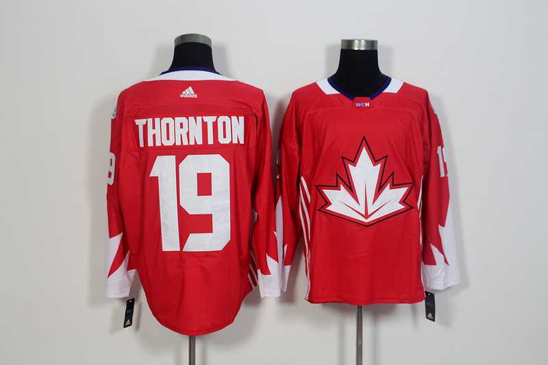 Team Canada #19 Joe Thornton Red 2016 World Cup of Hockey Olympics Game Men's Stitched NHL Jersey