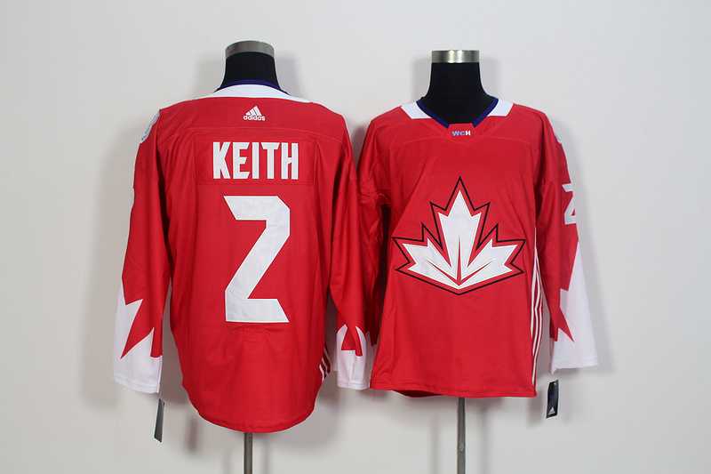 Team Canada #2 Duncan Keith Red 2016 World Cup of Hockey Olympics Game Men's Stitched NHL Jersey