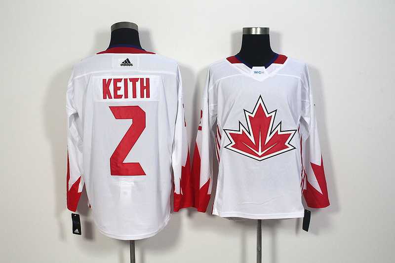 Team Canada #2 Duncan Keith White 2016 World Cup of Hockey Olympics Game Men's Stitched NHL Jersey