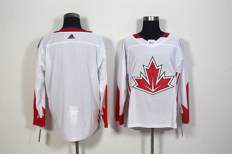 Team Canada Blank 2016 World Cup of Hockey Olympics Game White Men's Stitched NHL Jersey