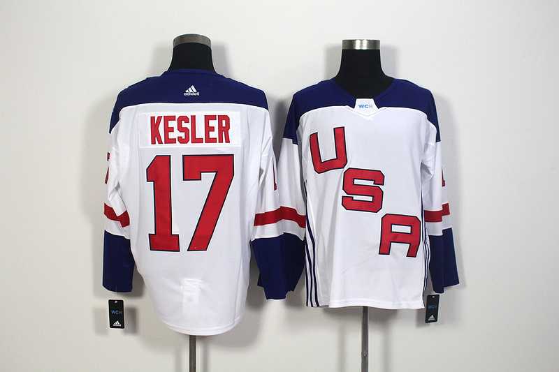 Team USA #17 Kesler 2016 World Cup of Hockey Olympics Game White Men's Stitched NHL Jersey
