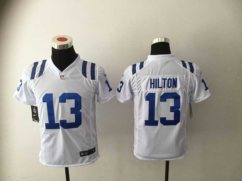 Youth Nike Indianapolis Colts #13 T.Y. Hilton White Team Color Stitched Game Jersey
