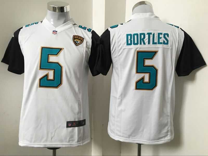 Youth Nike Jacksonville Jaguars #5 Blake Bortles White Team Color Stitched Game Jersey