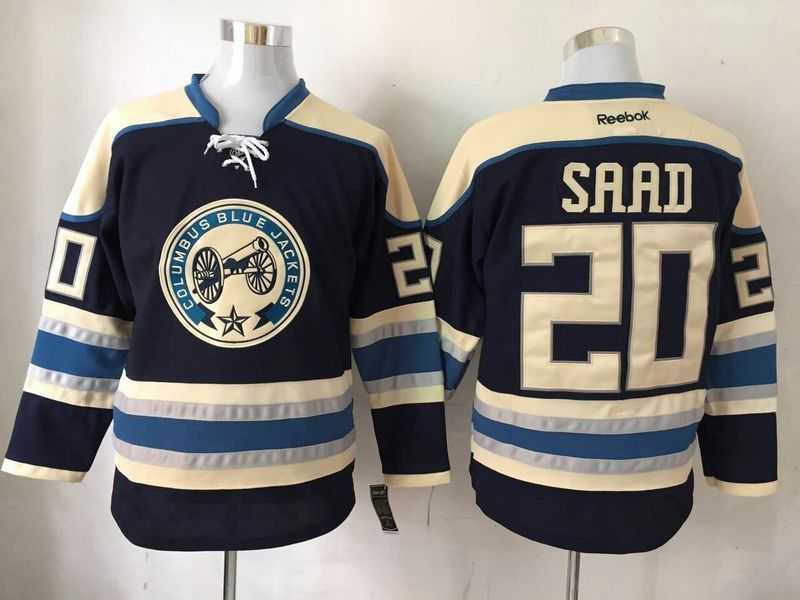 Blue Jackets #20 Brandon Saad Navy Blue Stitched NHL Jersey