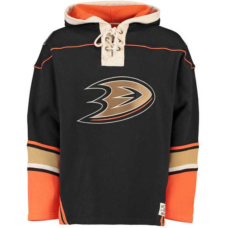 Anaheim Ducks Blank (No Name & Number) Black Stitched NHL Hoodie WanKe