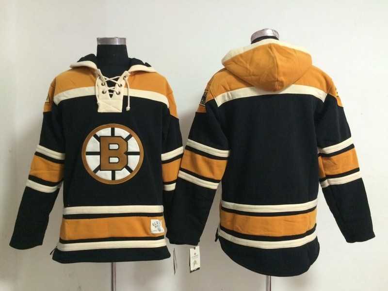 Customized Men's Boston Bruins Any Name & Number Black Stitched NHL Hoodie
