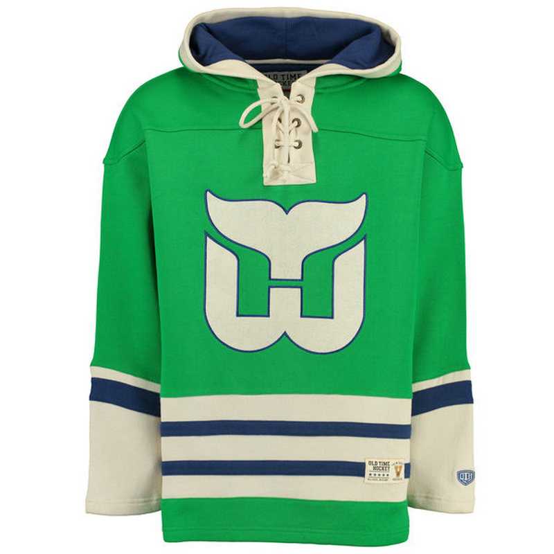 Customized Men's Hartford Whalers Any Name & Number Green Stitched NHL Hoodie