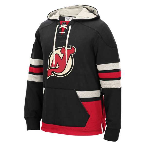 Customized Men's New Jersey Devils Any Name & Number Black Stitched Hoodie