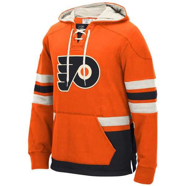 Customized Men's Philadelphia Flyers Any Name & Number Orange-Black Stitched Hoodie