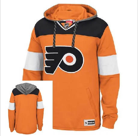 Customized Men's Philadelphia Flyers Any Name & Number Orange Stitched Hoodie